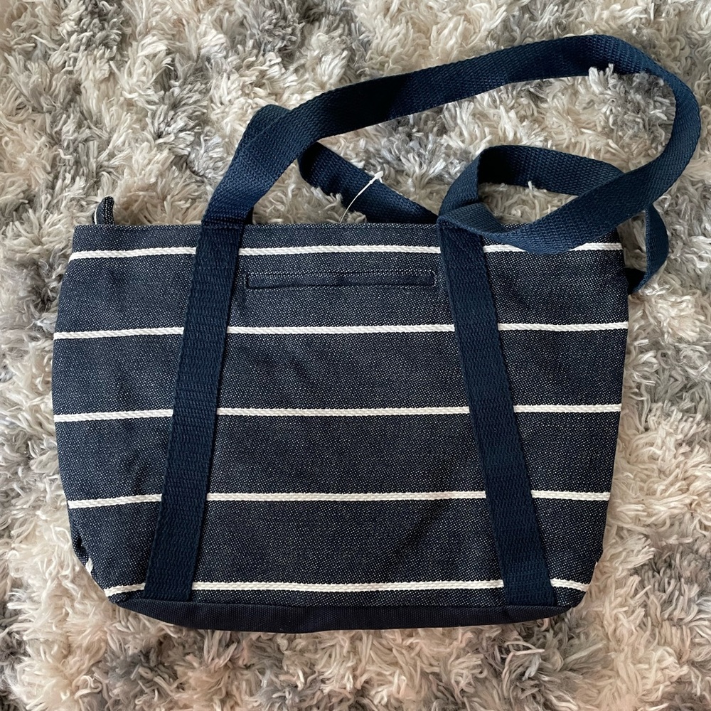 Classic Day Bag Navy Wide Stripe